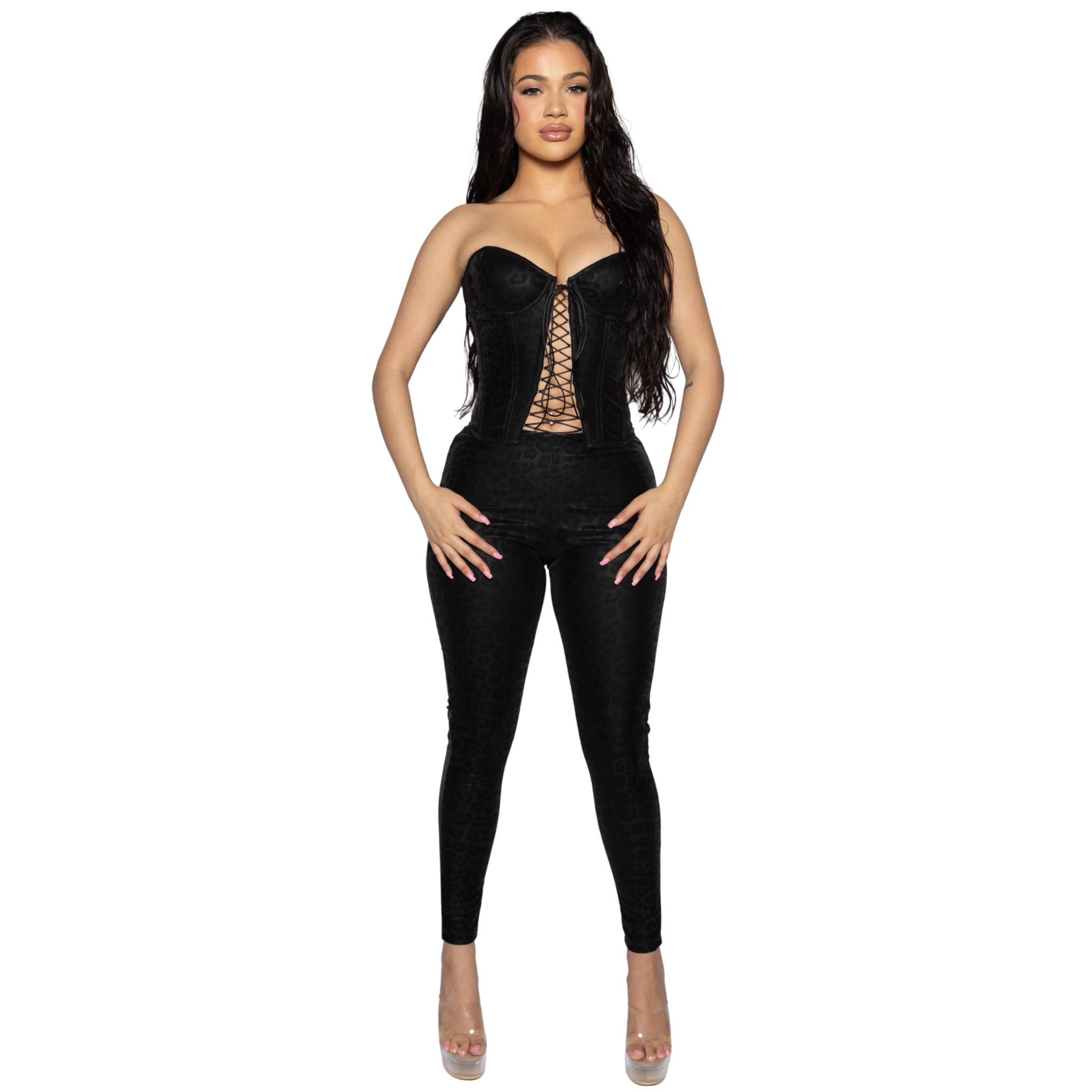 NERA LEOPARD SCULPT CORSET