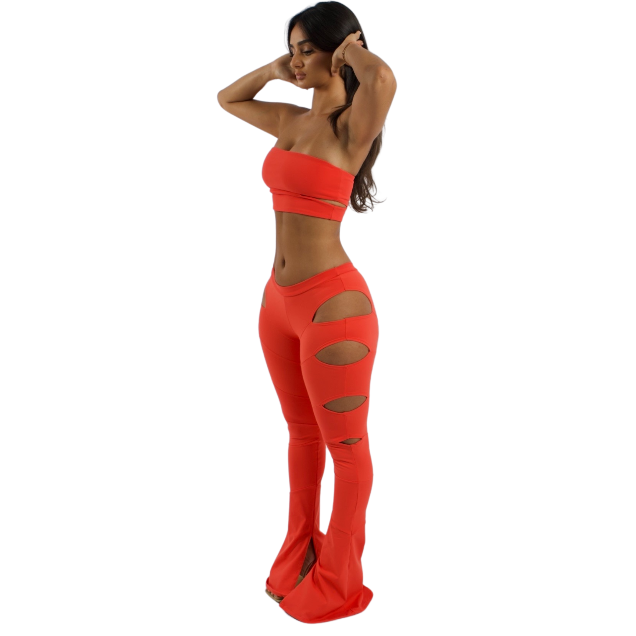 DIVINA CUT - OUT PANTS ORANGE