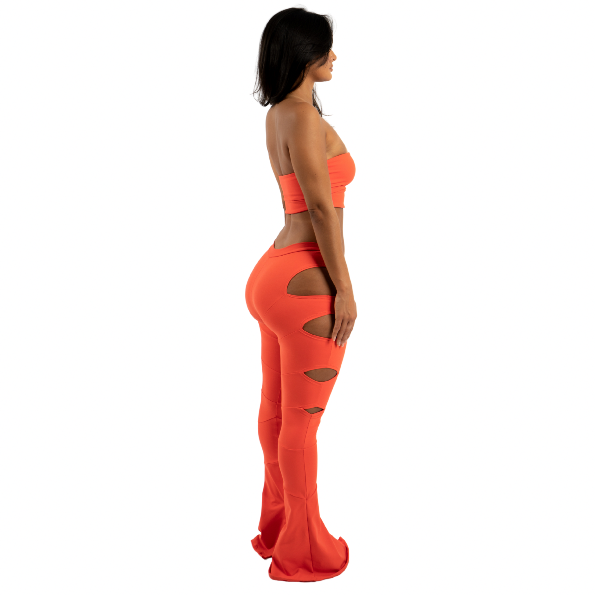 DIVINA CUT - OUT PANTS ORANGE